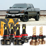 For 2007-2014 GMC Sierra 2500 HD 9005 H11 LED Headlight Bulbs Bundle