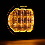 Auxbeam MASTER-T Series 7" Combo Beam Off-Road Lights Amber Backlight