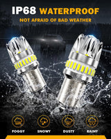 1157 BAY15D LED Backup Reverse/Turn Signal/Brake Tail Light Bulbs 14W 6000LM CAN-Bus Error Free 6500K White Y2 Series | 2 Bulbs