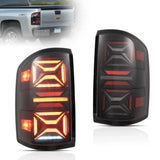 LED Tail Light Assembly With Red Turn Signal Clear For 2007-2013 Chevrolet Silverado 1500 2500HD 3500HD & 2007-2010 GMC Sierra 1500 2500HD 3500HD Dually