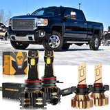 For 2015 GMC Sierra 3500 HD 9012 LED Headlight Bulbs