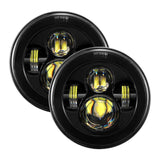 AUXBEAM 7 Inch LED Halo Headlight Replacement for Jeep Wrangler TJ CJ JK