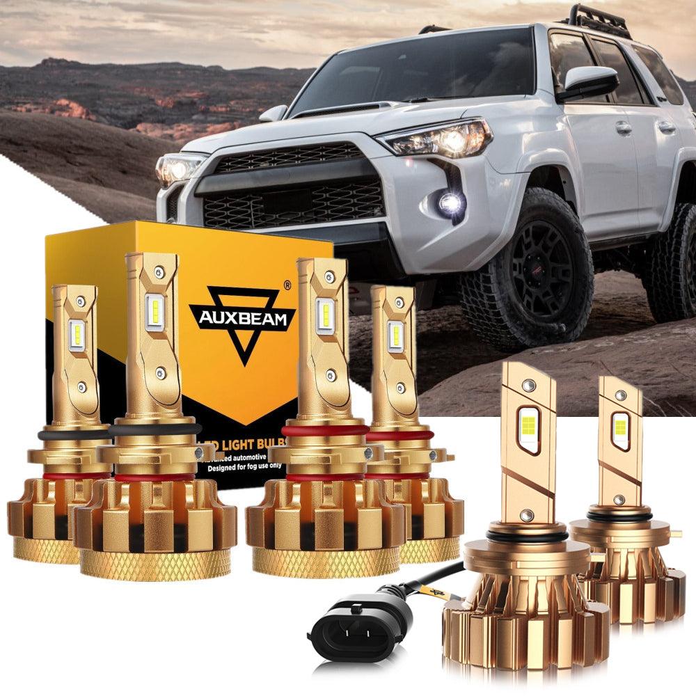 For 2003-2005 Toyota 4Runner F-16 Plus Series Built-in Canbus Automotive Grade 14000LM LED Light Bulbs High Low Beam Bundle