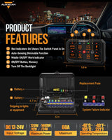 RA80 XL RGB Switch Panel, Larger Size, Toggle/ Momentary/ Pulsed Mode Supported