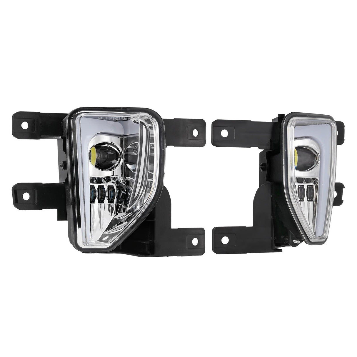 (2pcs/set) 45W DOT Approved LED Fog Lights with DRL for 2016-2018 Chevy Silverado 1500 (Chrome)