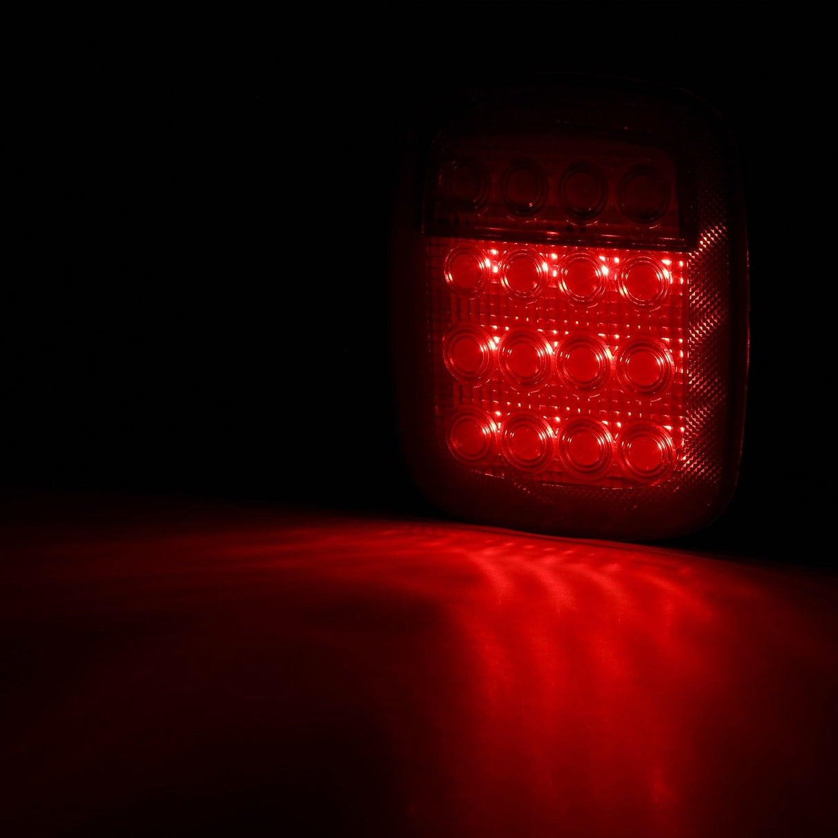 (2pcs/set) Universal Tail Lights 16LEDs for Jeep Wrangler YJ TJ CJ Truck Trailer Boat (Smoked)