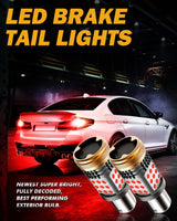 1157 BAY15D LED Brake/Tail Light Bulbs 56W 600% Hight Brightness CAN-Bus Error Free Red B21 Series | 2 Bulbs