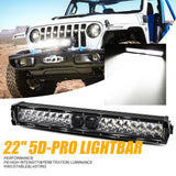 NEW 5D-PRO Series Spot Led Light Bars with DT Wiring Harness Kit For JEEP