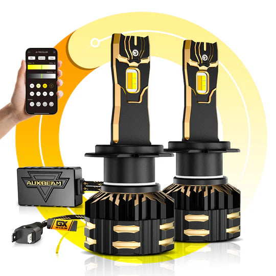 H7 LED Bulb Fog Lights/Low Beam Lights 110W 25000LM GX Bi-Color Series High Power & Brightness Dual Color Switchback | 2 Bulbs