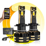 H7 LED Bulb Fog Lights/Low Beam Lights 110W 25000LM GX Bi-Color Series High Power & Brightness Dual Color Switchback | 2 Bulbs