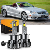 For 2007-2008 Mercedes-Benz SL550 with HID headlamps LED Light Bulbs High Low Beam Bundle
