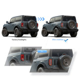 LED Tail Lights Assembly With Dynamic Welcome Lighting For 2021-2024 Ford Bronco