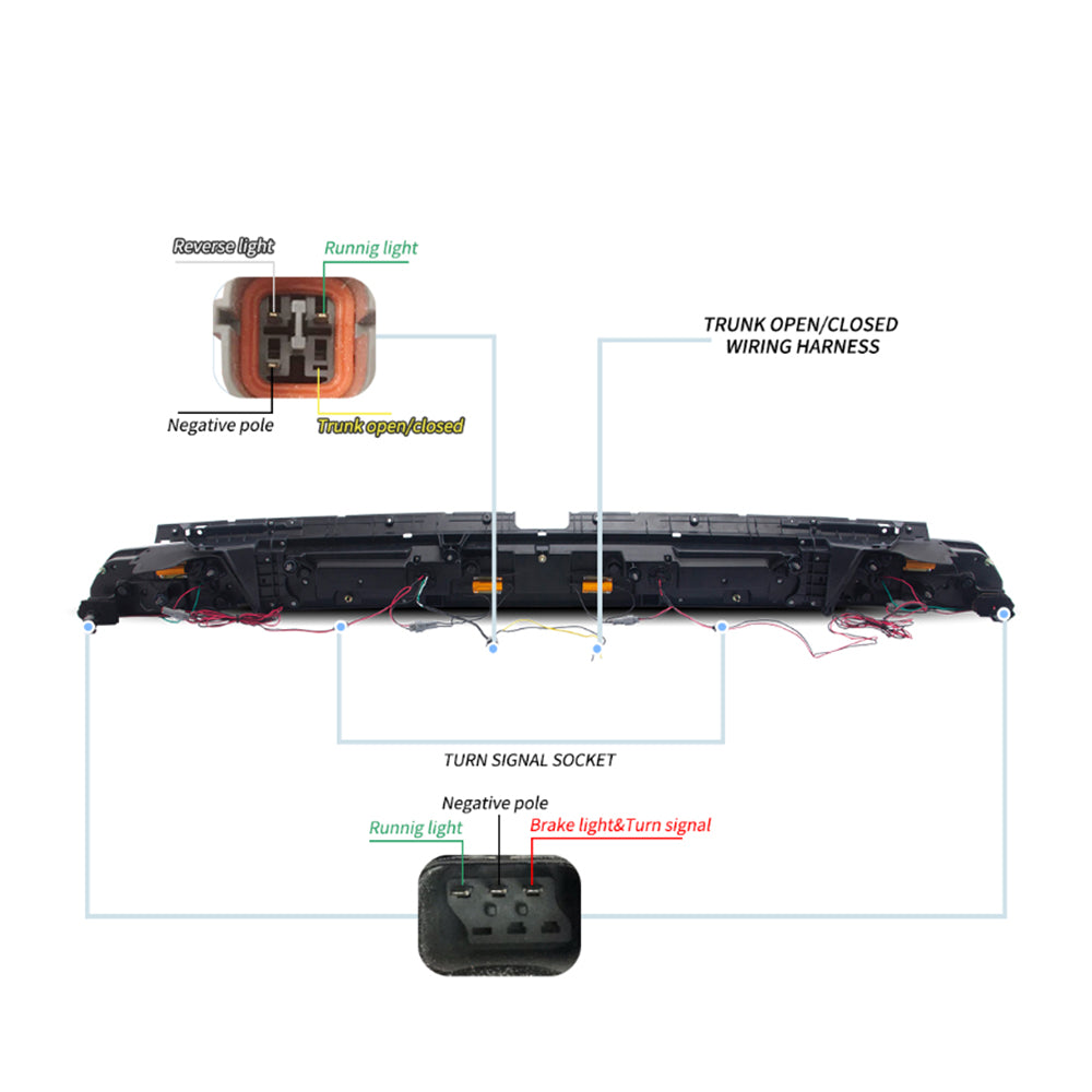 LED Tail Lights Assembly With Sequential Turn Signal For 2008-2014 Dodge Challenger 3th Gen(LC) Pre-Facelift
