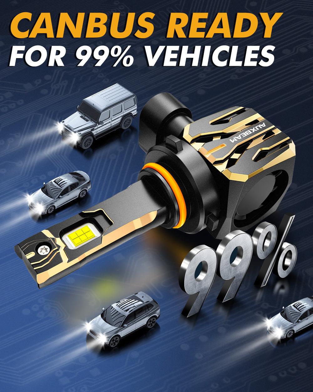 🆕9005+H11 LED Headlight Bulbs 120W 30000LM GX Plug&Play Series 6500K Cool White | 4 Bulbs