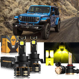 For 2007-2009 Jeep Wrangler H13 LED Headlight Bulbs
