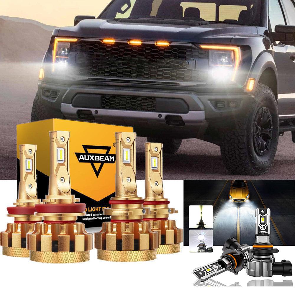 For 2015-2020 FORD F150 F-16 Plus Series 9005+H11 Built-in Canbus Automotive Grade 28000LM LED Light Bulbs High Low Beam Bundle