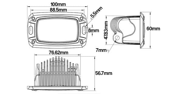 STEDI 10W Mini LED Flush Mount OSRAM Rove Overland