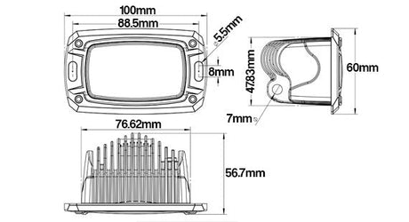 STEDI 10W Mini LED Flush Mount OSRAM Rove Overland