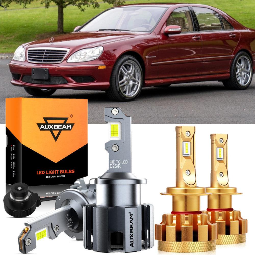 For 2001-2006 Mercedes-Benz S55 AMG with HID headlamps LED Light Bulbs High Low Beam Bundle