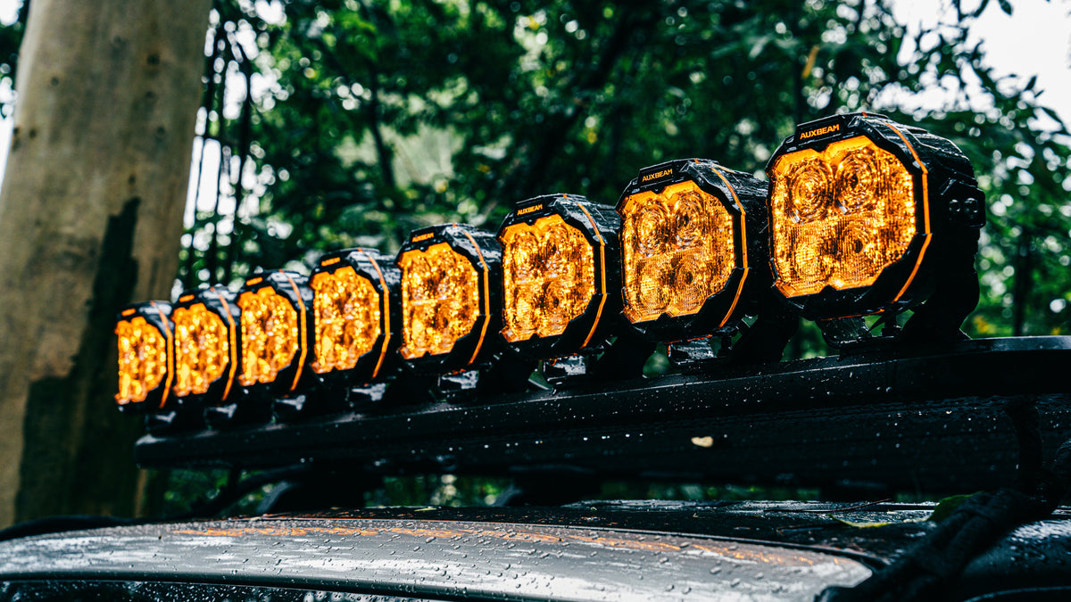 Auxbeam MASTER-T Series 5" Combo Beam Off-Road Lights Amber Backlight
