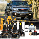 For 2003-2004 GMC Sierra 2500 9005 9006 LED Headlight Bulbs Bundle