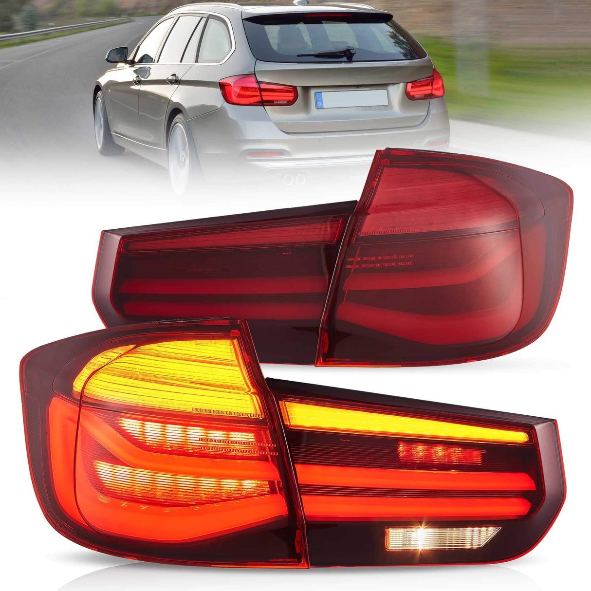 LED Tail Lights Assembly LCl-Style For 2012-2019 BMW 3 Series