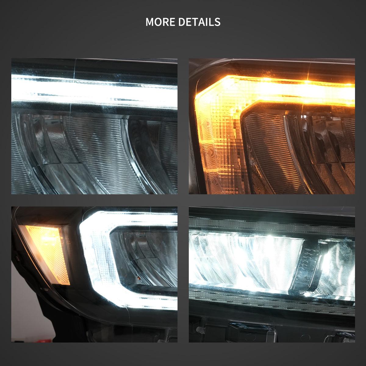 LED Headlight Assembly Reflection Bowl For 2015-2022 Ford Ranger 3th Gen P375