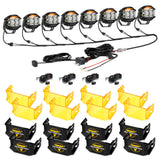 V-MAX Series | 4 Inch 92W 8960LM Combo Beam Side Shooter LED Round Pod Lights with Amber DRL