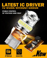 T20 7443 7440 LED Backup Reverse/Turn Signal/Brake Tail Light Bulbs 11W 4000LM 6500K White B1 Series | 2 Bulbs