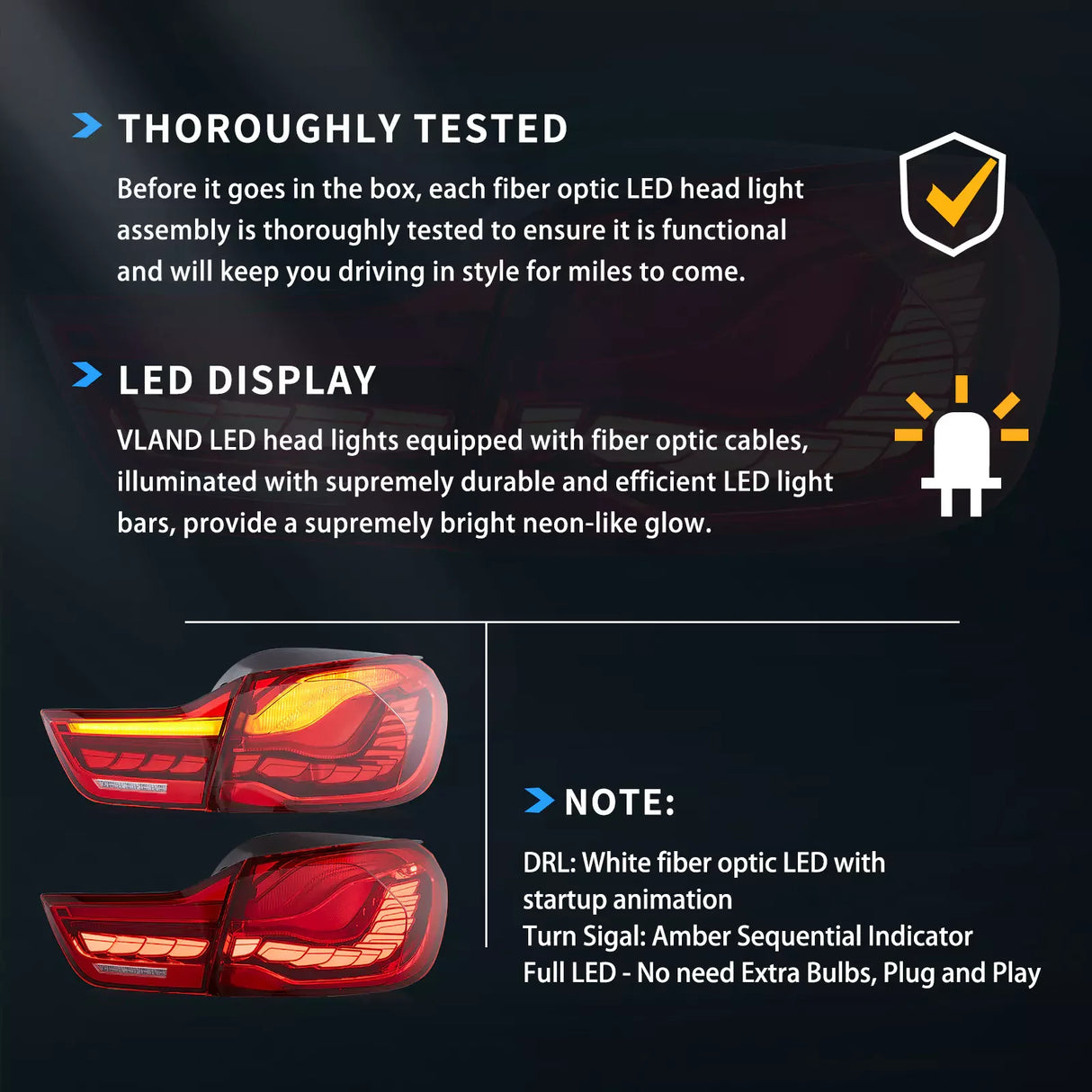 OLED Tail Lights Assembly For 2014-2020 BMW 4 Series/M4