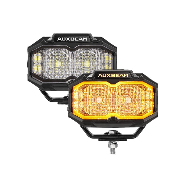 Auxbeam MASTER-T Series 5" Flood Beam Off-Road Lights Amber Backlight
