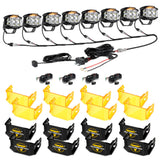 V-MAX Series | 4 Inch 92W 8960LM Combo Beam Side Shooter LED Square Pod Lights with Amber DRL