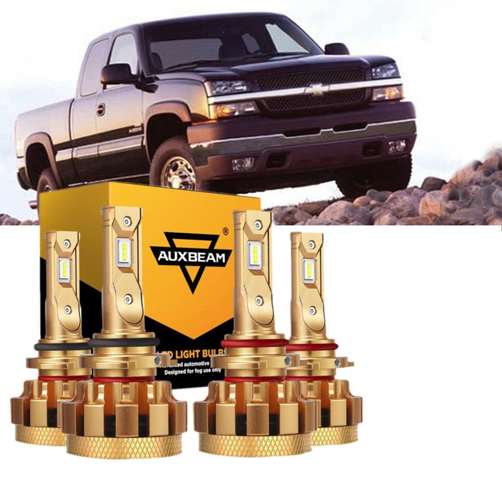 For 2007 Chevrolet Silverado 1500 HD Classic F-16 Plus Series Built-in Canbus Automotive Grade 14000LM LED Light Bulbs High Low Beam Bundle