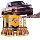 For 2007 Chevrolet Silverado 1500 HD Classic F-16 Plus Series Built-in Canbus Automotive Grade 14000LM LED Light Bulbs High Low Beam Bundle