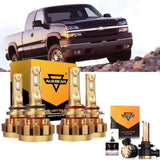 For 2007 Chevrolet Silverado 1500 HD Classic F-16 Plus Series Built-in Canbus Automotive Grade 14000LM LED Light Bulbs High Low Beam Bundle