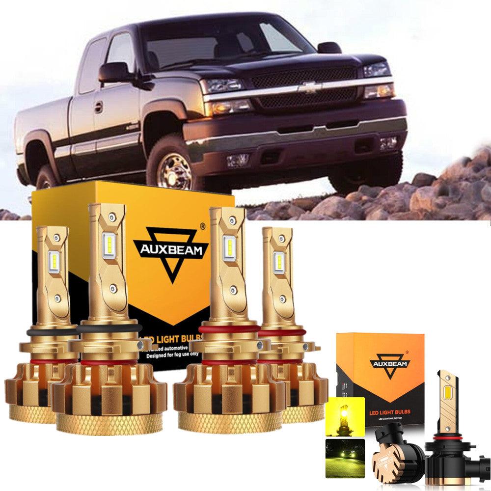For 2007 Chevrolet Silverado 1500 HD Classic F-16 Plus Series Built-in Canbus Automotive Grade 14000LM LED Light Bulbs High Low Beam Bundle