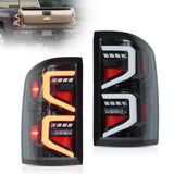 LED Tail Light Assembly With Dynamic Welcome Lighting Clear For 2007-2013 Chevrolet Siverado 2007-2010 GMC Sierra 1500 2500HD 3500HD