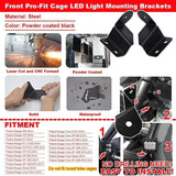 3 Inch LED Pods Light Spot/Flood Beam & A-pillar Mounting Brackets for for 2013-2021 Polaris Ranger models with the PRO-FIT cage