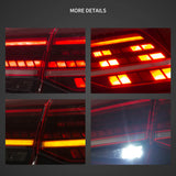 LED Tail Light Assembly With Sequential Turn Signal For 2013-2021 Volkswagen Golf MK7 MK7.5 Hatchback