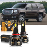 For 2015-2016,2019 GMC Yukon XL Halogen 9005 H11 LED Headlight Bulbs Bundle
