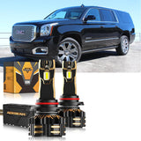 For 2015-2016,2019 GMC Yukon XL HID 9005 D3S LED Headlight Bulbs Bundle