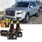 For 2013-2019 GMC Acadia Halogen 9012 LED Headlight Bulbs