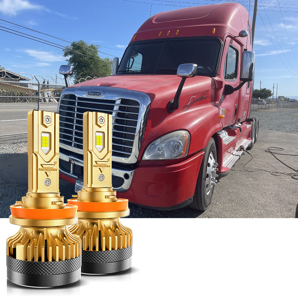 For 2008-2009 Freightliner Cascadia H11 24V LED Headlight Bulbs
