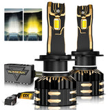 H7 LED Bulb Fog Lights/Low Beam Lights 110W 25000LM GX Bi-Color Series High Power & Brightness Dual Color Switchback | 2 Bulbs