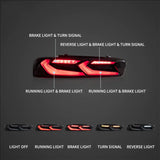 LED Tail Lights Assembly With Sequential Turn Signal With Reverse Lights For 2016-2018 Chevrolet Camaro (Fit For American Models)