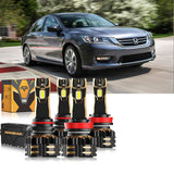 For 2013-2015 Honda Accord 9005 H11 LED Headlight Bulbs Bundle