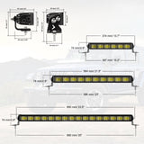 SP-DRL Series 12 Inch/22 Inch/32 Inch/42 Inch Off Road LED Light Bar With Amber&White DRL