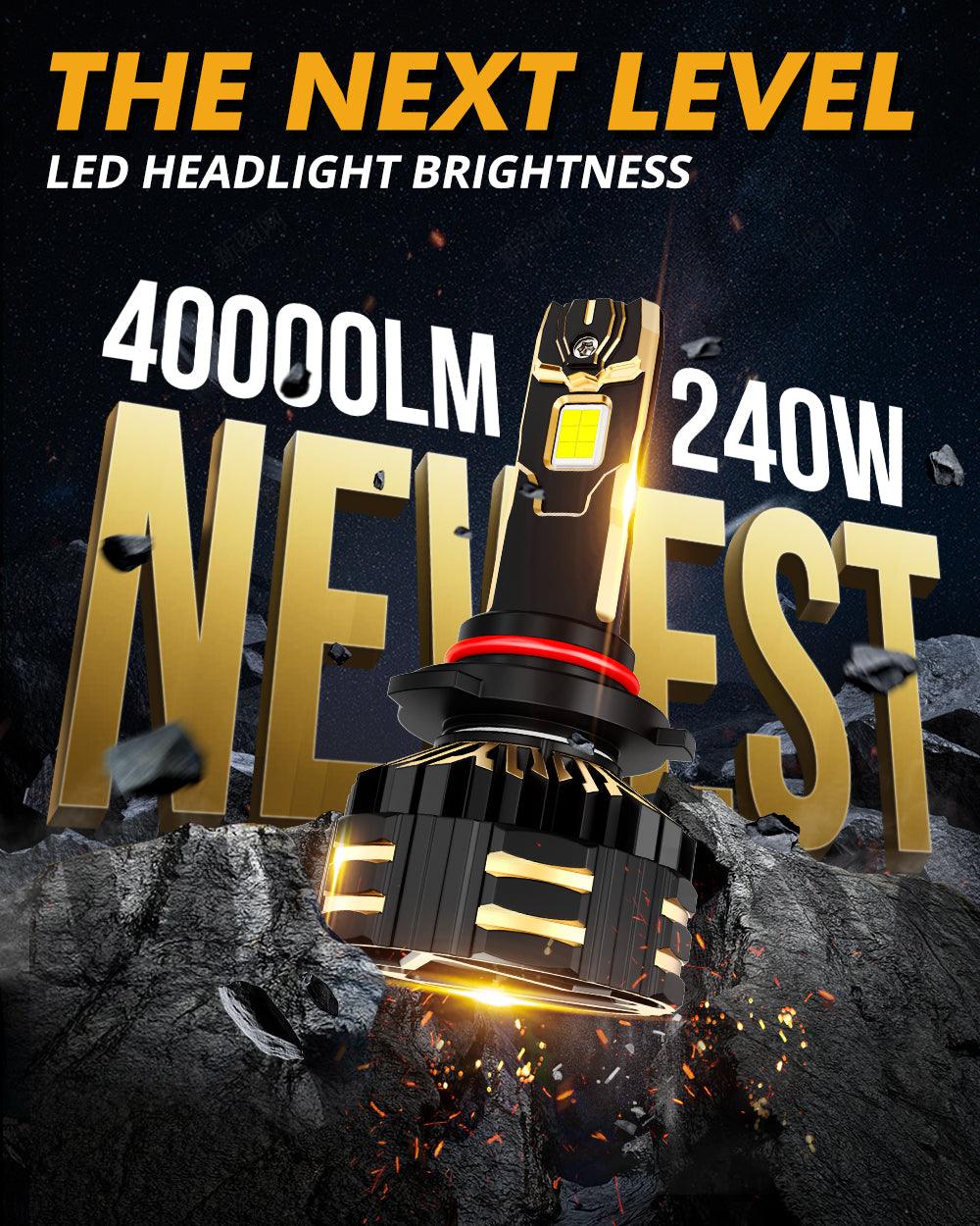 🆕9005+9006 LED Headlight Bulbs 240W 40000LM GX-ULTRA Series 6500K Cool White | 4 Bulbs