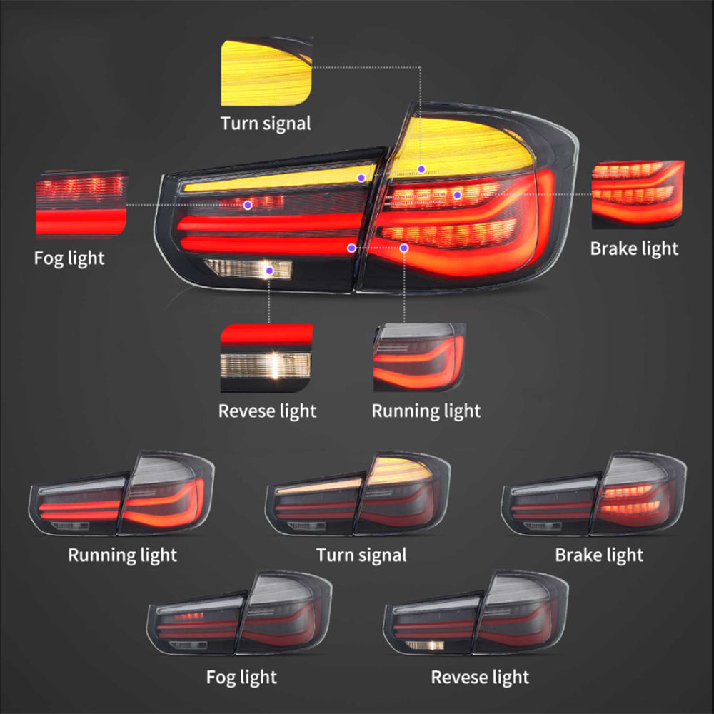 LED Tail Lights Assembly LCl-Style For 2012-2019 BMW 3 Series