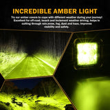 3" 40W LED Pods Light Spot/Flood Multicolor frame with wiring harness for JEEP